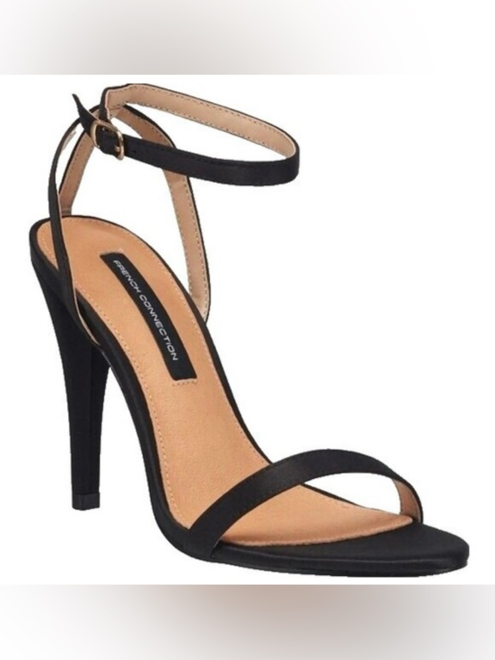 French Connection “Tessa” Black Ankle-Strap Stiletto Sandals - Size 6 - NWT